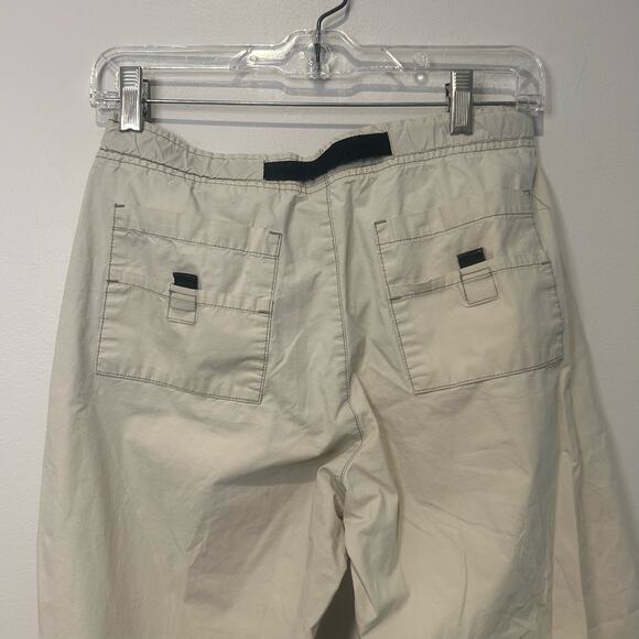 Vtg Y2K UnionBay Womens Capri Pants Buckle Belt Khaki Drawstring Hem Junior Sz 3 - Picture 3 of 6